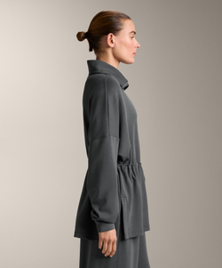 Oysho Толстовка на молнии до середины груди, асфальтовый