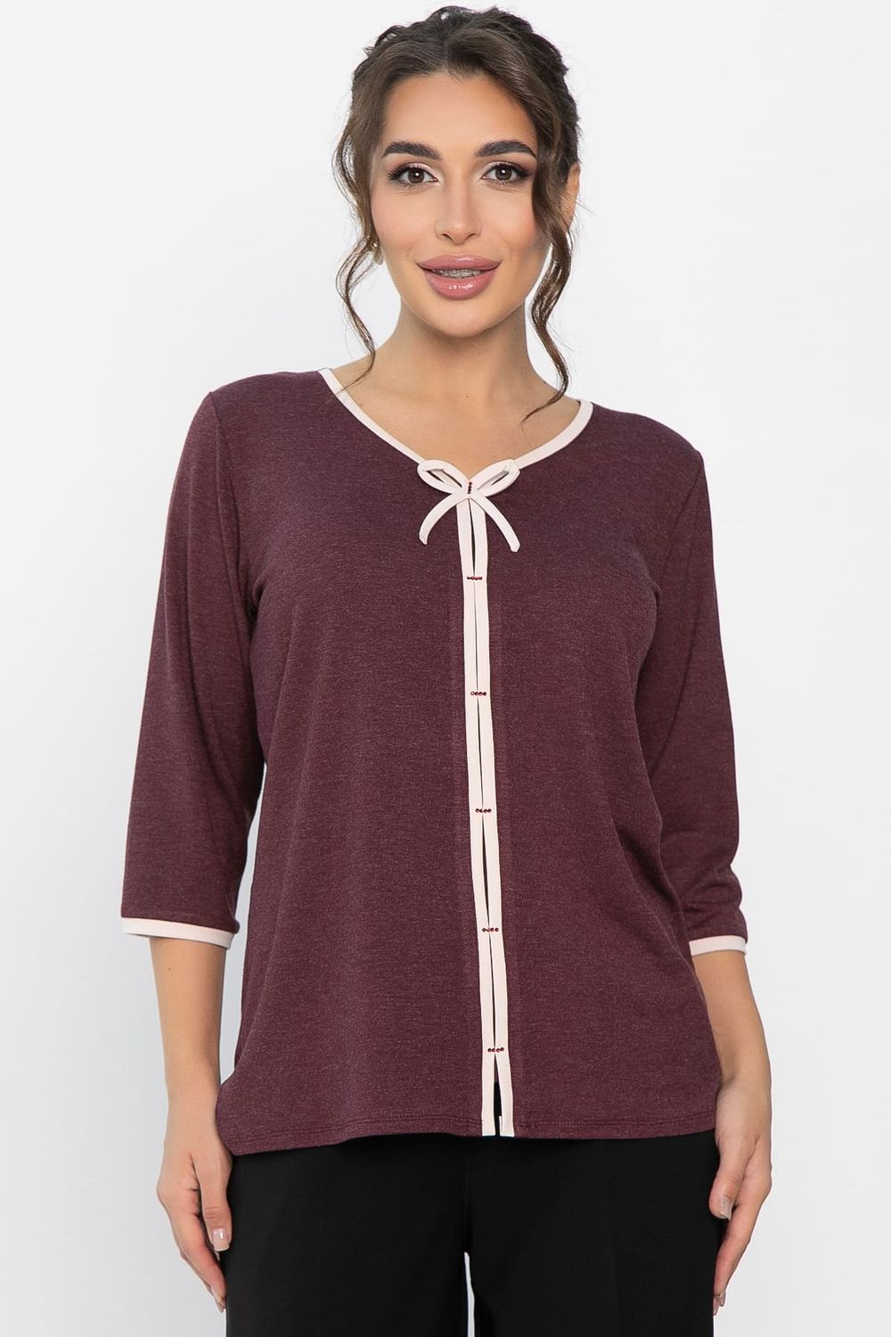 Блуза трикотажная Вишенка (ягодная) Б14258-18М LT Collection