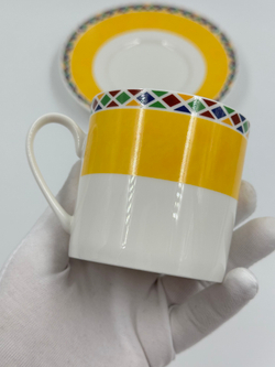 Кофейная пара жёлтая Yves Saint Laurent by Yamaka