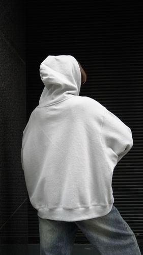 Голубой худи на молнии с капюшоном