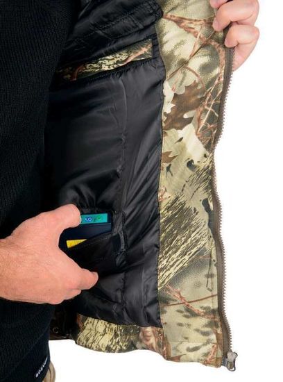 Охотничий жилет с подогревом RedLaika RL-H-03 (Серый каштан) (С греющим комплектом 6-22 часа 4400 мАч)