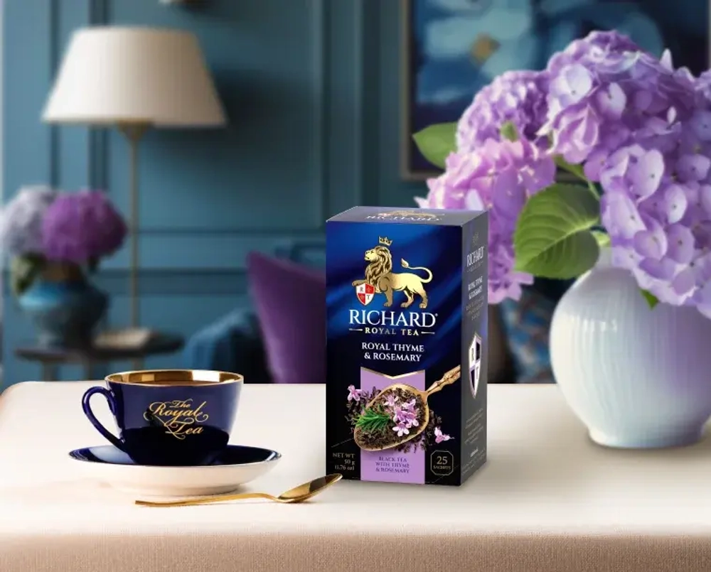 Richard «Королевский Чабрец и Розмарин» Чёрный чай, 25×2г. Ричард
