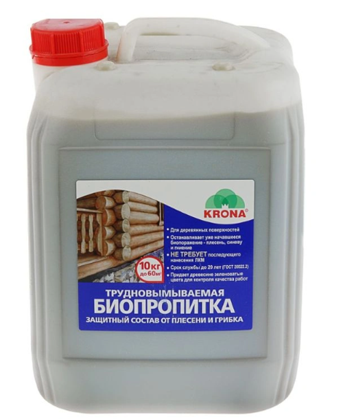 Биопропитка трудновымываемая "KRONA" тонирующ.5л