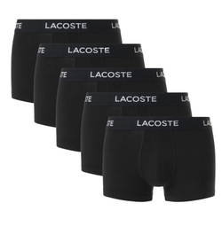 Мужские спортивные боксеры Lacoste Cotton Jersey Trunks 5P - черный