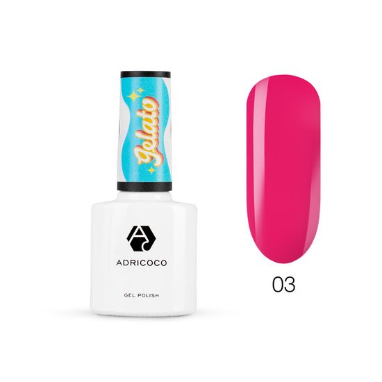 Гель-лак ADRICOCO Gelato 03 Малиновый сироп (8 мл.)