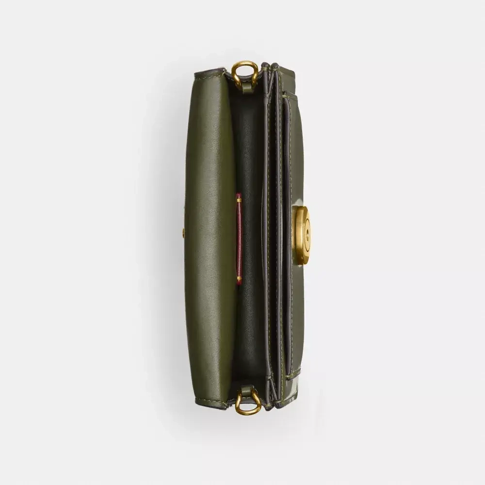 COACH СУМКА ЧЕРЕЗ ПЛЕЧО TABBY 19 С ЦЕПОЧКОЙ, ОЛИВКОВЫЙ