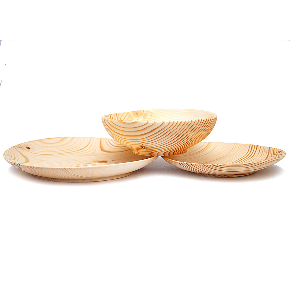 Набор деревянных тарелок Art of Siberia из дерева пихта сибирская TN34
