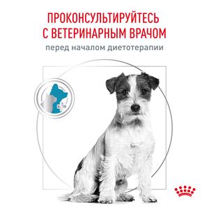 Для собак мелких пород, Royal Canin Hypoallergenic Small Dog HSD 24, с пищевой аллергией/непереносимостью
