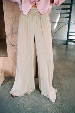 ZARA ШИРОКИЕ БРЮКИ ИЗ СТРУЯЩЕЙСЯ ТКАНИ, КАВА