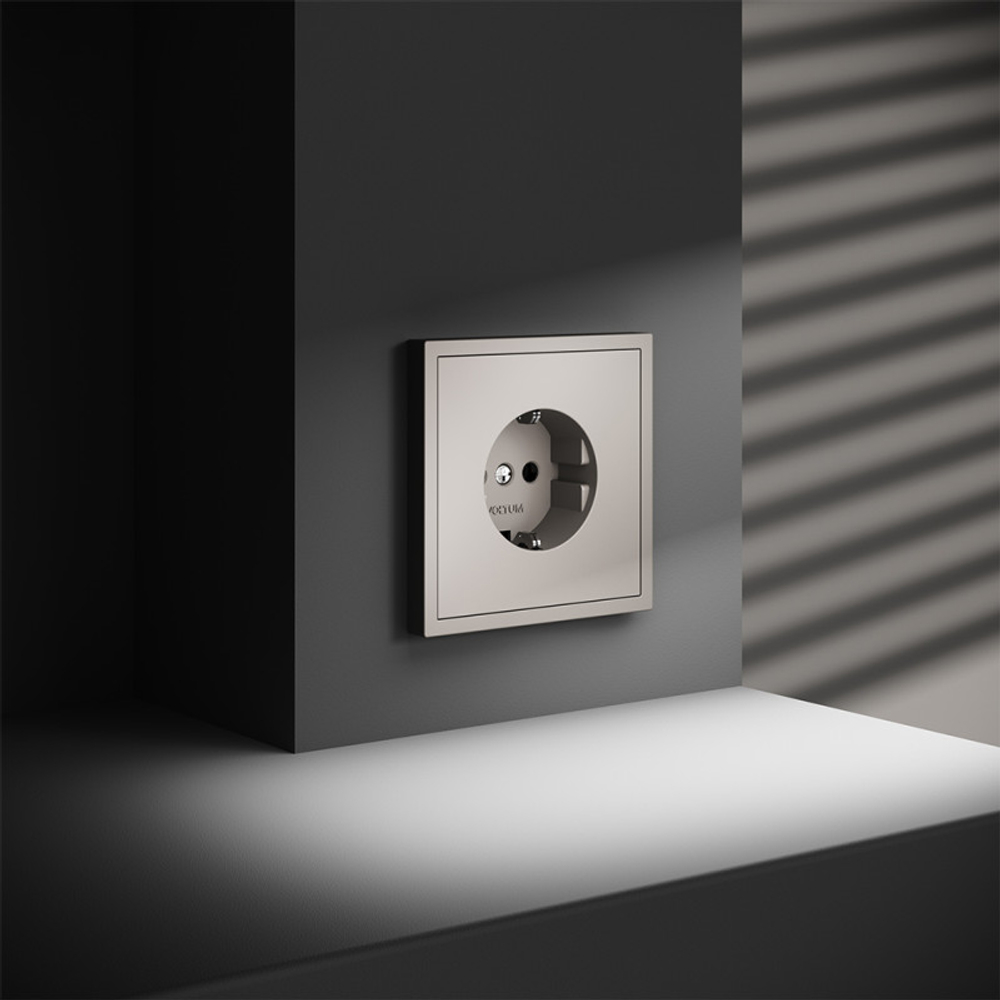 Розетка встраиваемая VOLTUM S70 с заземлением 16А, (кашемир)