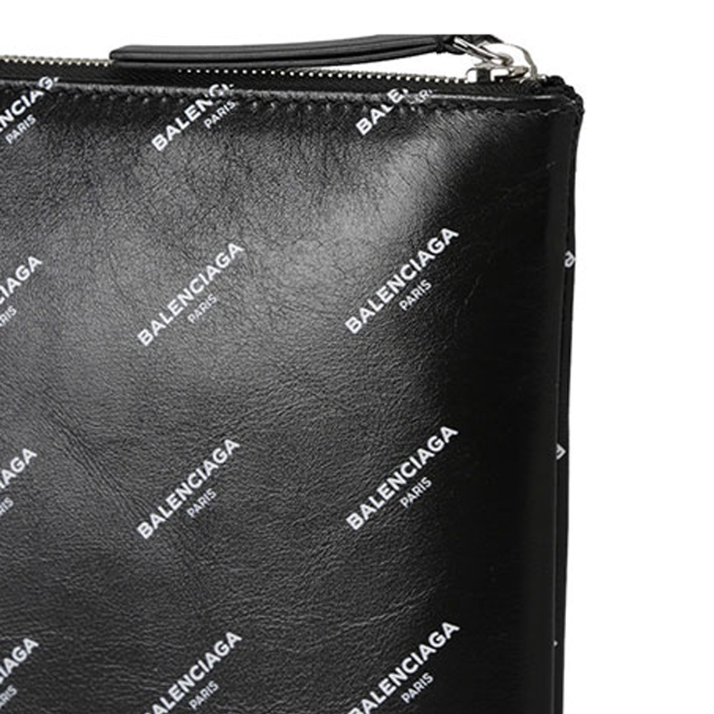 Balenciaga Leather Clutch Men"s Black