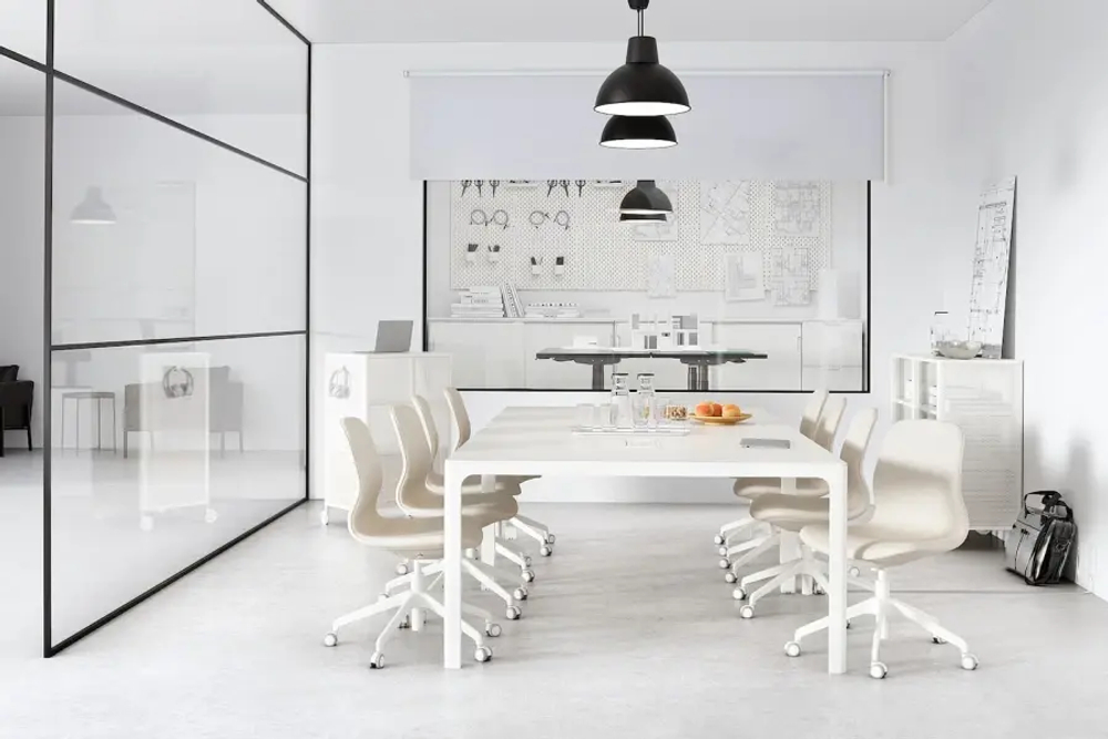 Офисный стул - IKEA LÅNGFJÄLL/LANGFJALL, 68x68x92см, белый, ЛОНГФЬЕЛЛЬ ИКЕА