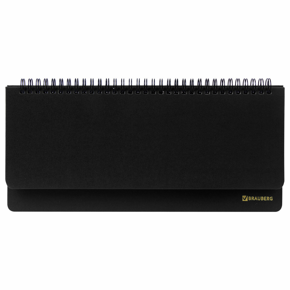 Планинг настольный недатированный (305х140 мм) BRAUBERG "Select" балакрон 60 л. черный (3 штуки в упаковке)