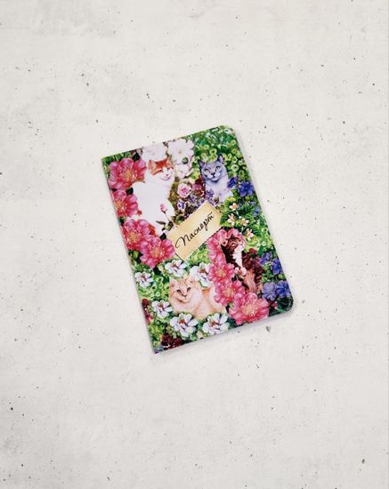 Обложка для паспорта "Винтажные кошки"