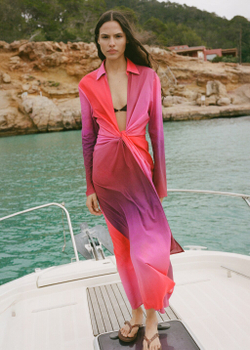 Хлопковое платье tie-dye