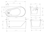 Акриловая ванна ABBER AB9496-1.5 L белая