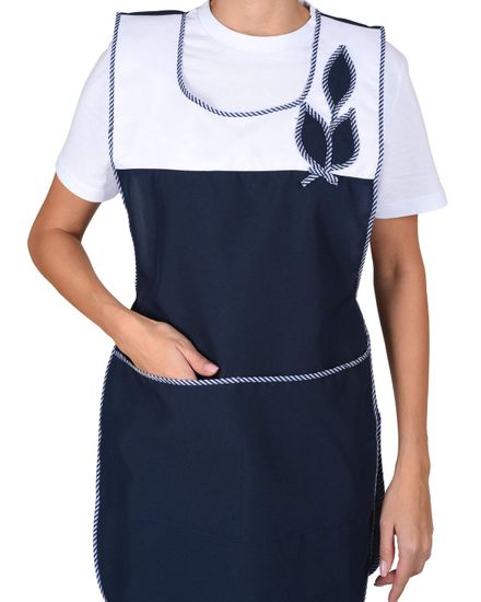 Фартук-сарафан женский "Сириус-Весна" (синий/белый)