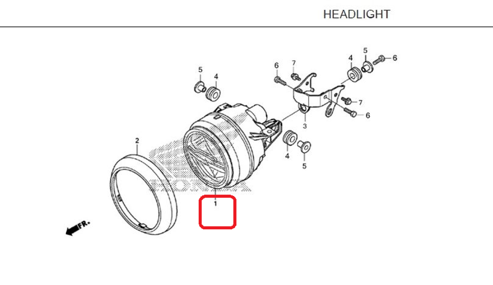 33100-K0G-902. HEADLIGHT ASSY., Honda C125