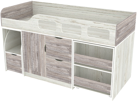 Кровать-чердак КарИВи Астра 8 Винтерберг Бетон