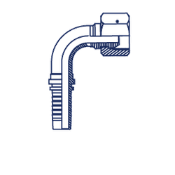 Фитинг DN 12 DK (Г) 24x1.5 (90) накидная гайка