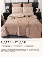 Комплект постельного белья на резинке Сатин Velouria Luxe с Одеялом VLR010