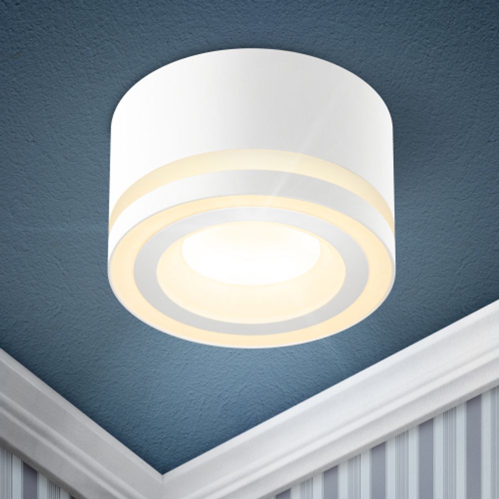 Встраиваемый светильник под лампу GX53 ЭРА DK113 WH белый | Встраиваемые светильники Для ламп GX53