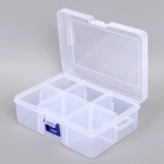 Органайзер для хранения мелочей, 6 ячеек «ИДЕЯДОМА», прозрачный, 16,5*12,5см (наклейка Селфи)