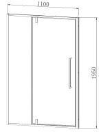 Душевая дверь Vincea Slim-N VDP-4SN110CL 110 профиль хром/стекло прозрачное