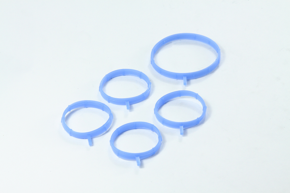 Прокладка коллектора ВАЗ 2170 (впускной) комплект, с электрон. педалью, синий силикон (ПТП64)