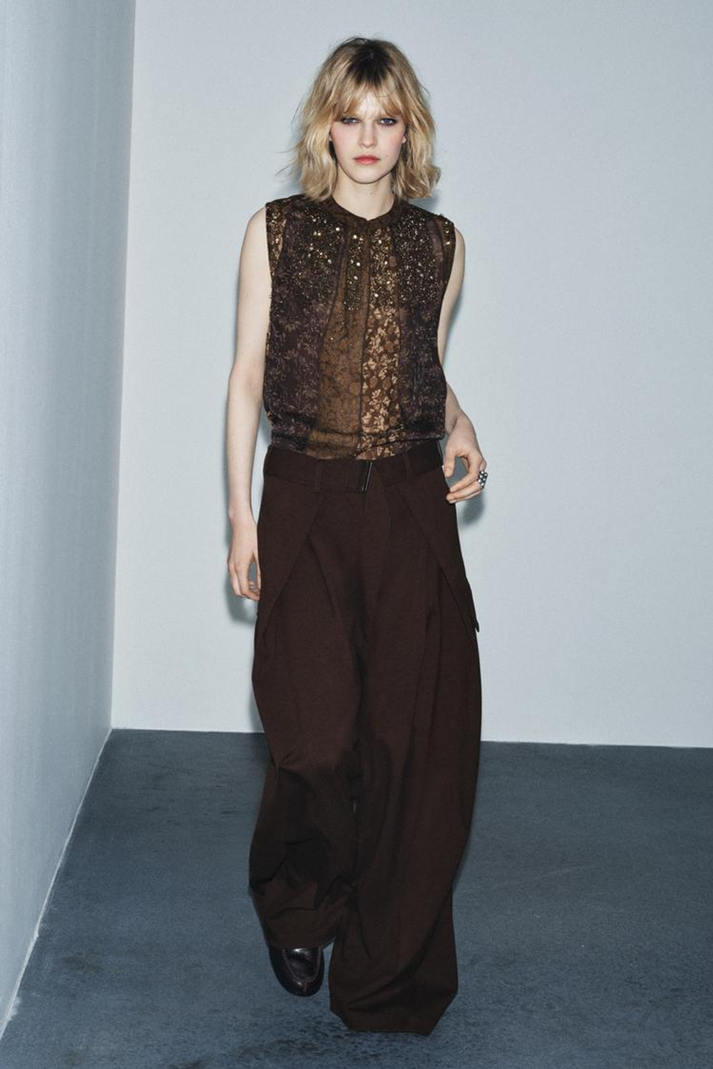 ZARA ТОП В СТИЛЕ ПЭЧВОРК — ZW COLLECTION, РАЗНОЦВЕТНЫЙ