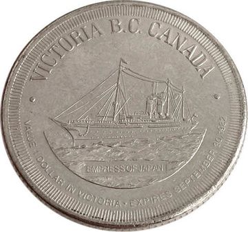 Жетон «Victoria B. C. city of gardens»