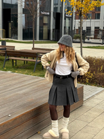 Панама теплая серый