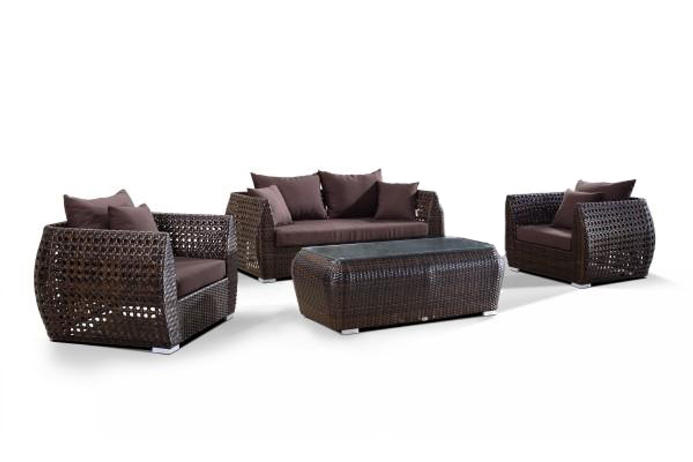 Комплект плетеной мебели Tagliamento Bounty, кофе
