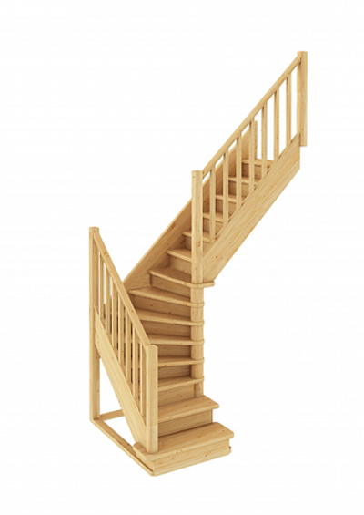 Лестница на второй этаж ЛС-225м Правая под покраску