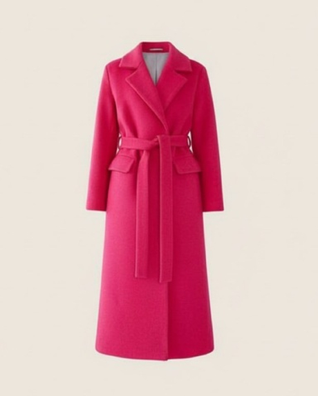 Пальто прямого кроя из шерсти длины макси