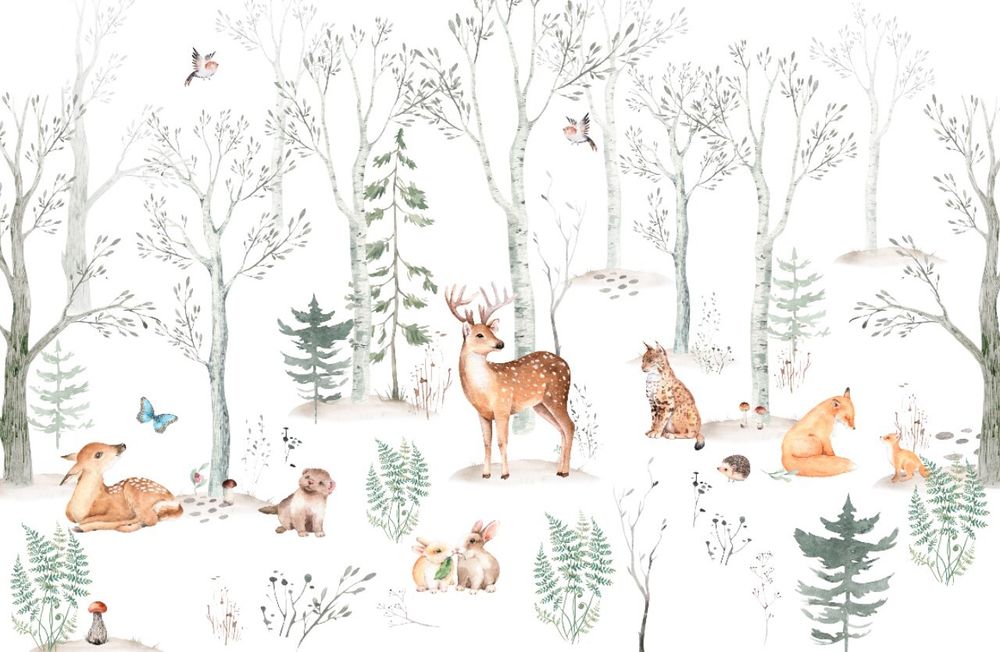 Фотообои лесные жители