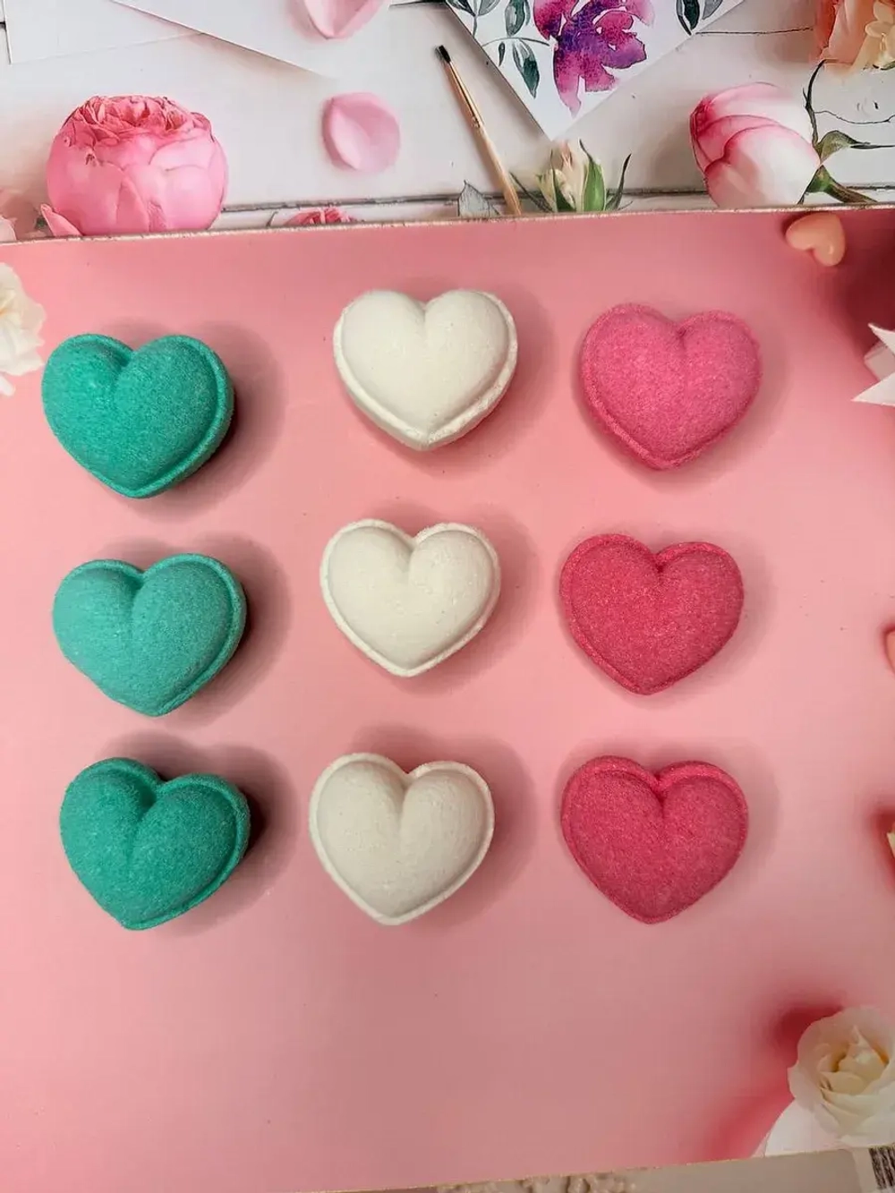Бомбочки для ванн, сердце 9 штук