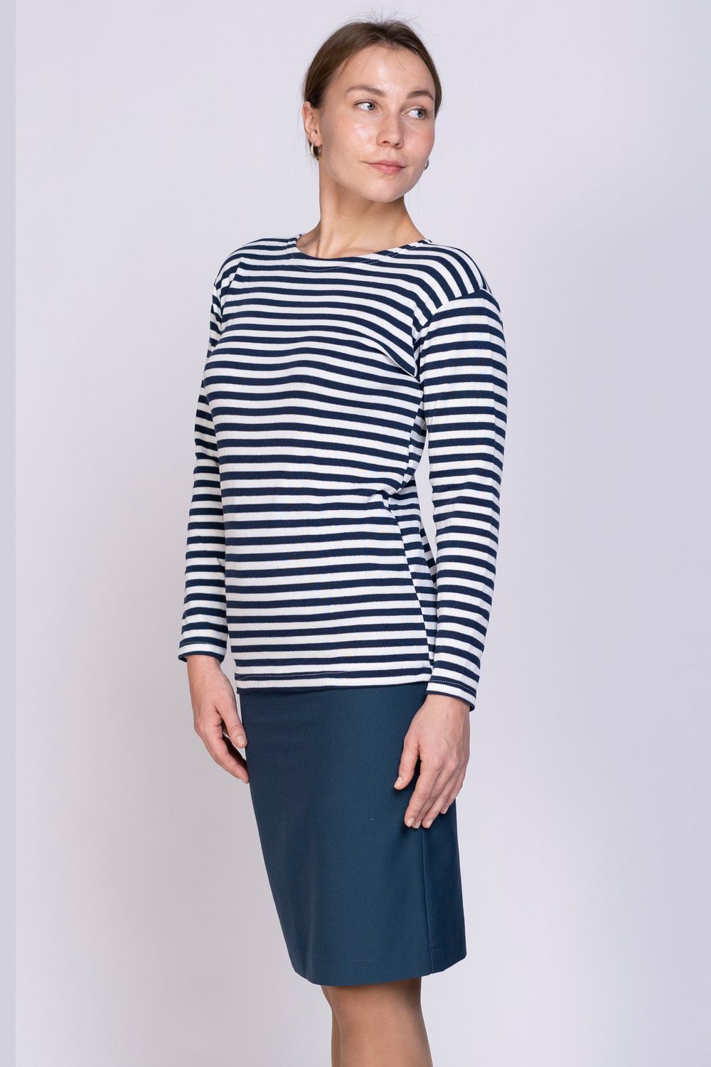 Тельняшка  сувенирная женская (темно-синие полосы)