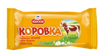 Мороженое эскимо "Коровка от ЮККИ" Крем-брюле 65 г. Юкки