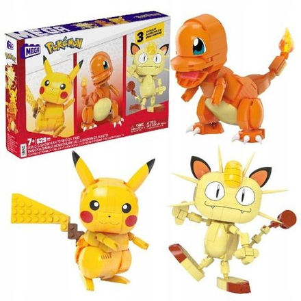 Конструктор Mega Mega Construx Pokemon - Набор покемонов 3 штуки 529 элементов - Мега Покемон HPF94