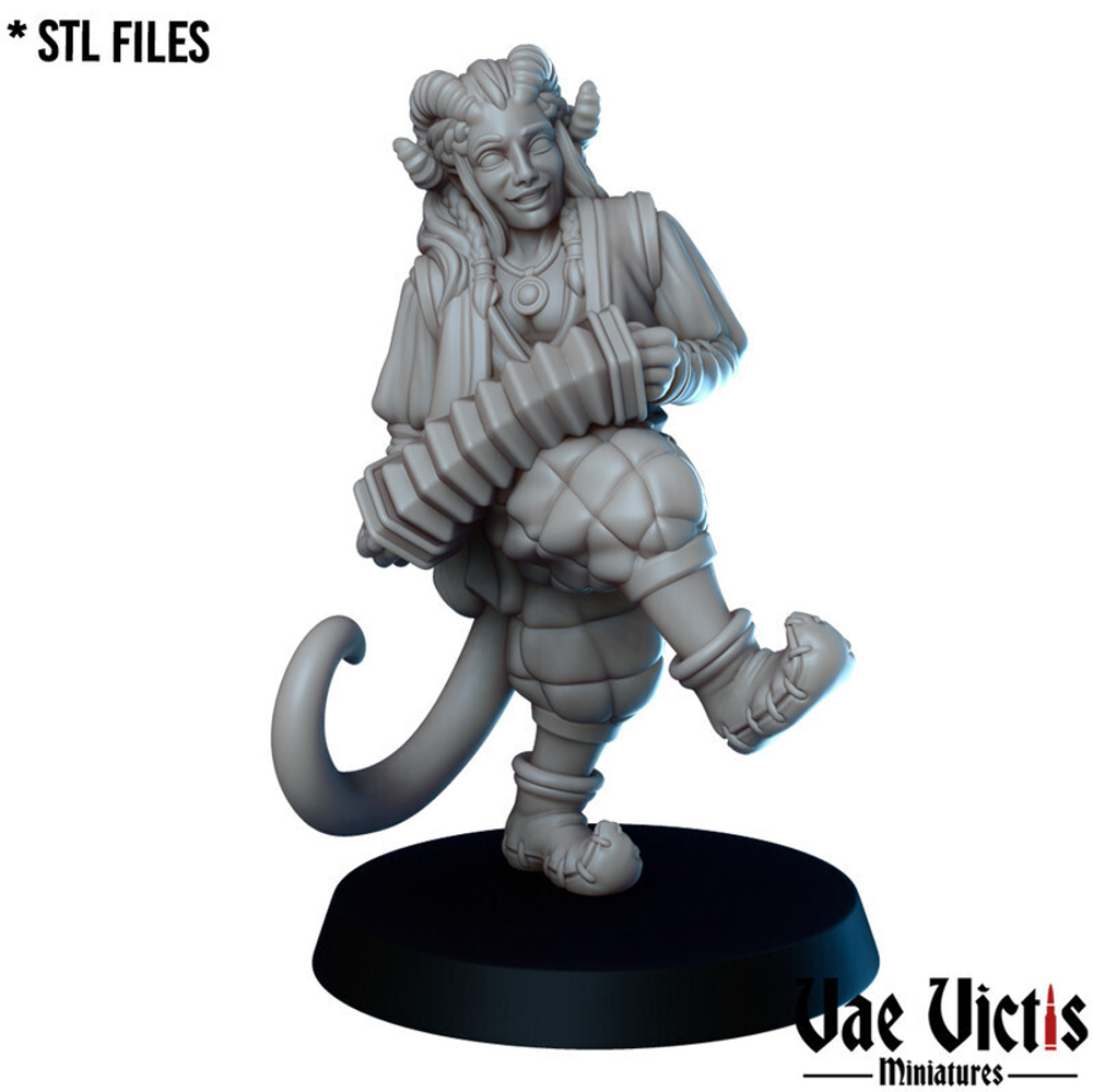 Тифлинг бес демон Бард миниатюра для dnd, днд, pathfinder, фентези, Настольная игра, НРИ, Варгейм, РПГ