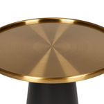 Кофейный столик Vaso Gold диаметр 45 сталь, черный, золотистый