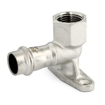 Водорозетка пресс Uni-Fitt 15 х 1/2" ВР с внутренней резьбой из нержавеющей стали 790S1200