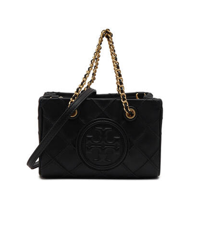 Кожаная сумка через плечо Fleming Soft Mini Chain TORY BURCH - черный(152334)