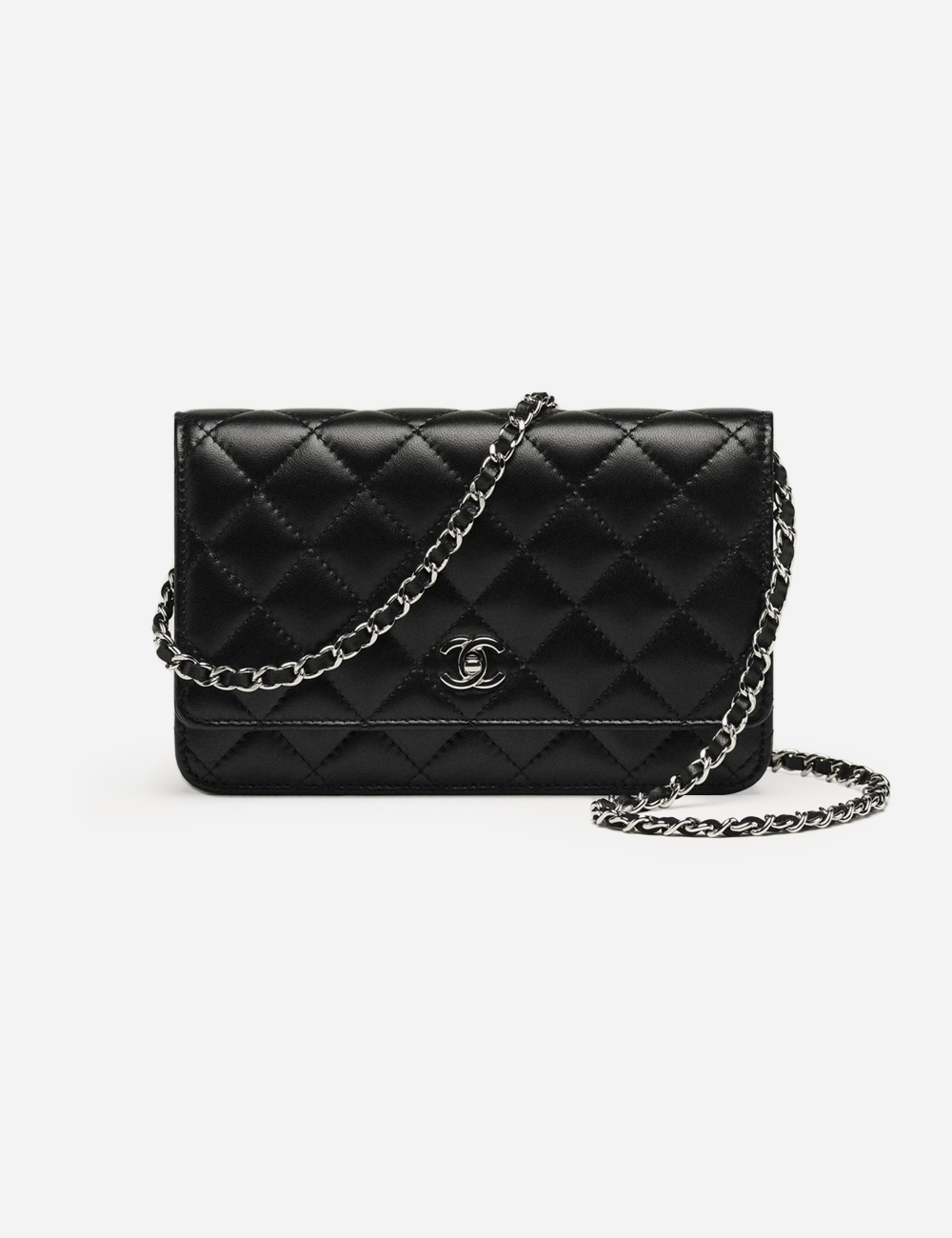 Сумка Chanel Classic Wallet On Chain Lambskin "Black"