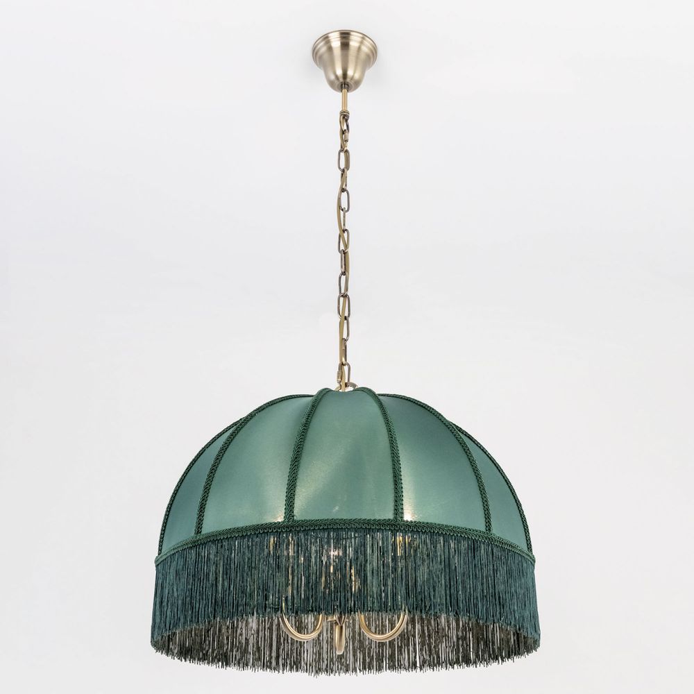 Citilux Базель CL407132 Люстра подвесная с зелёным абажуром