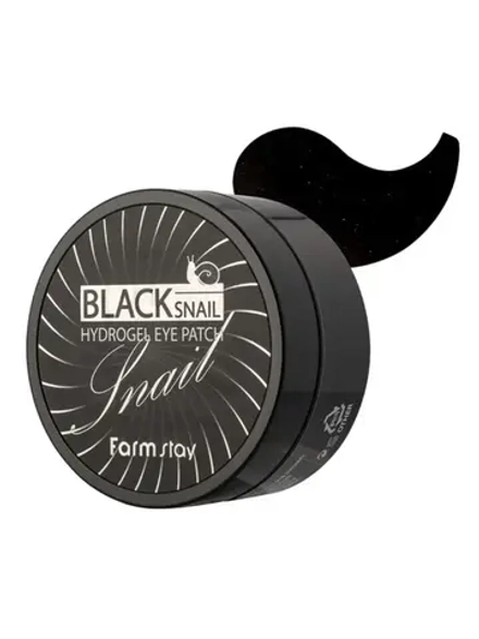 FARMSTAY - ПАТЧИ ГИДРОГЕЛЕВЫЕ ДЛЯ ГЛАЗ С МУЦИНОМ ЧЕРНОЙ УЛИТКИ BLACK SNAIL HYDROGEL EYE PATCH, 60 ШТ.