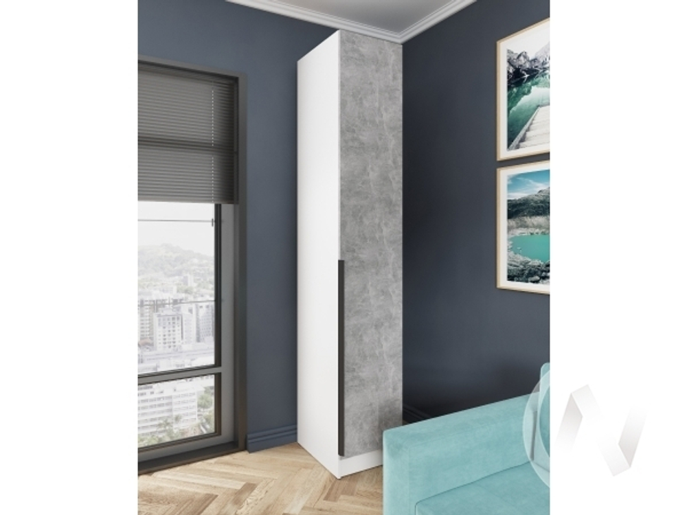 Шкаф Мадрид 0;4 (белый/ателье светлое)