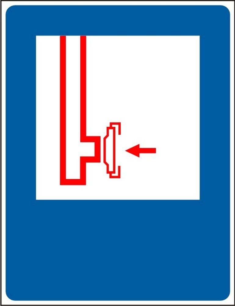 Знак D05 Пожарный сухотрубный стояк (наклейка, табличка)