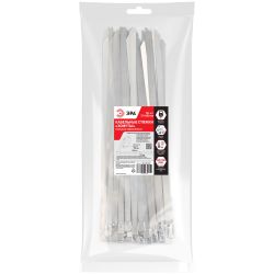 Кабельная стяжка (хомут) стальная AISI 304 ЭРА NO-225-244 7.9 x 500 мм 50 шт | Кабельные стяжки (хомуты) стальные